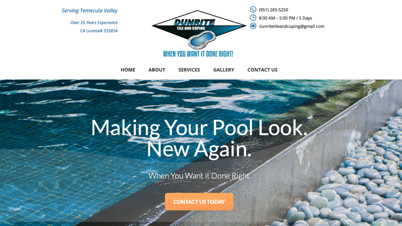 Transforming Dunrite Tile and Coping's Online Presence: A Case Study by Conspicuouz Creative Group